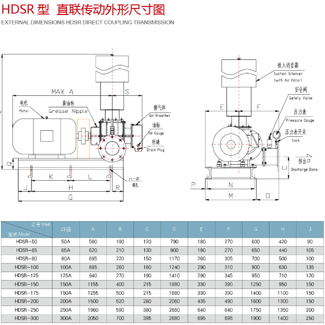 羅茨風(fēng)機(jī)（直聯(lián)傳動(dòng)）